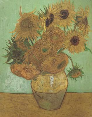 Vincent Van Gogh Still life:Vast with Twelve Sunflowers (nn04) China oil painting art
